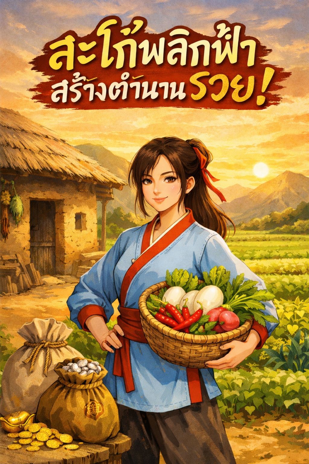 ทะลุมิติมาเป็นสะใภ้ตัวร้าย พลิกที่นาให้เป็นทอง