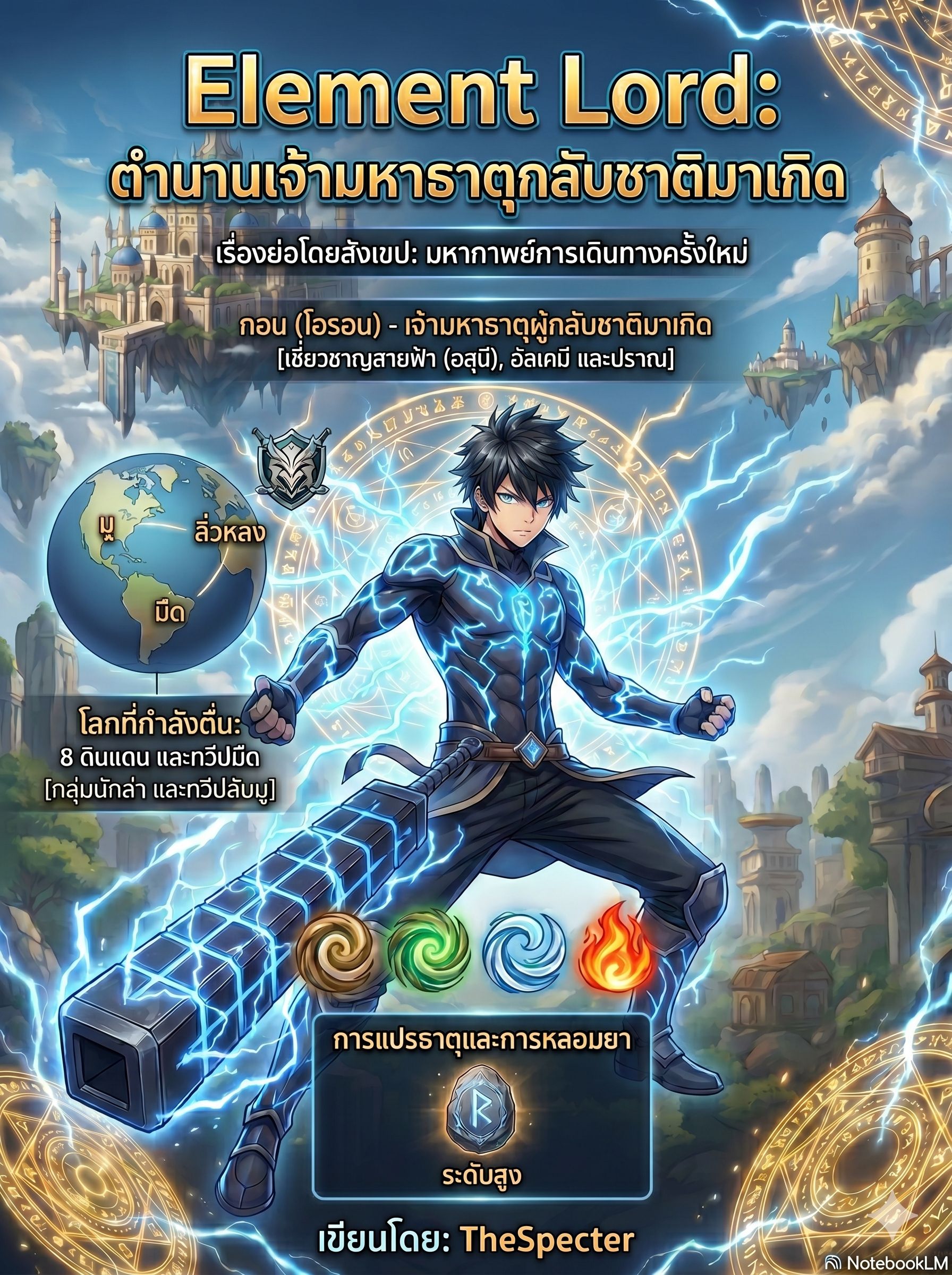 Element Lord เจ้ามหาธาตุกลับชาติมาเกิด ตีพิมพ์กับสนพ.อาเธน่า