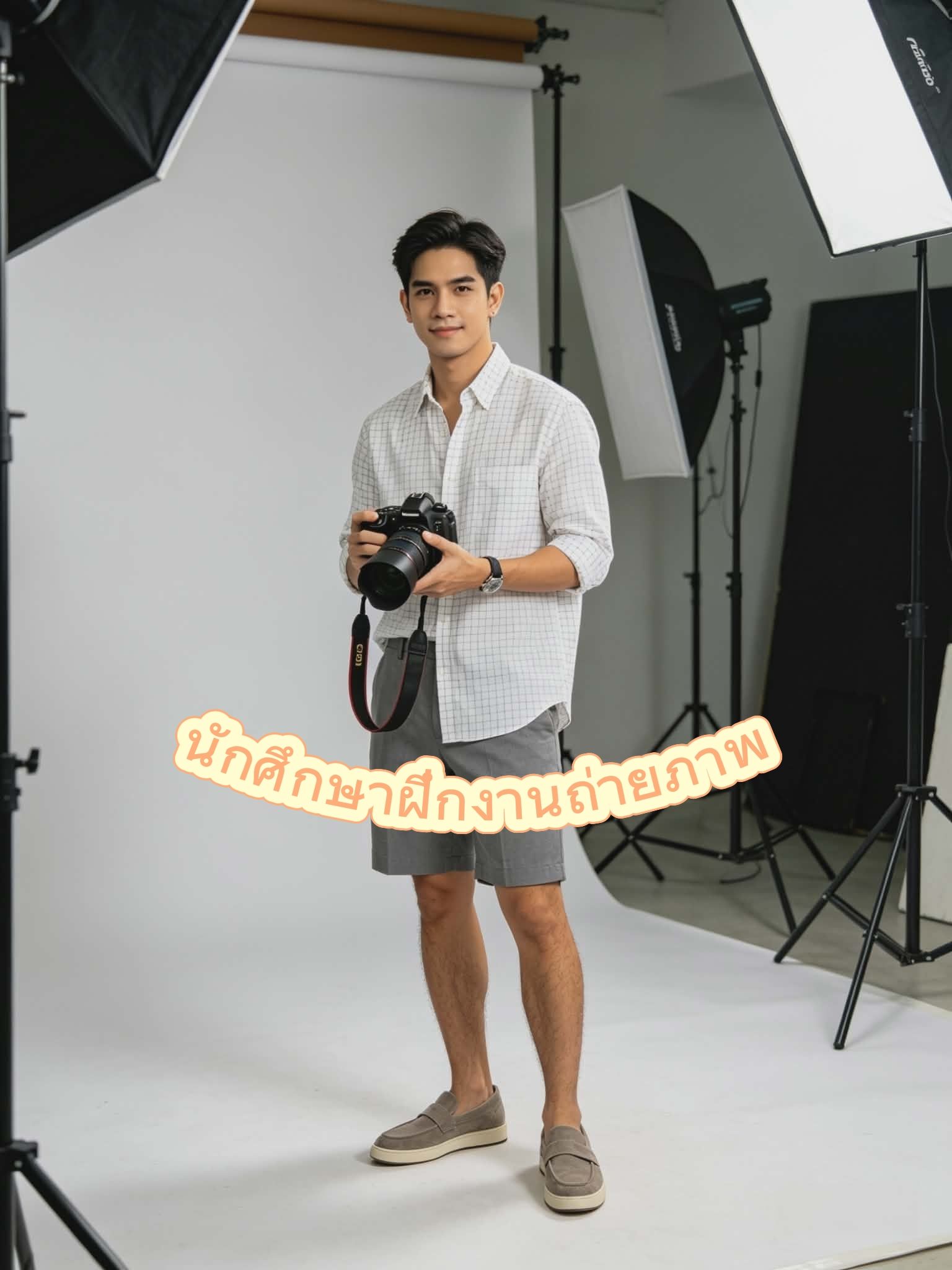 นักศึกษาฝึกงานถ่ายภาพ